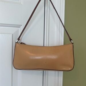 Kate Spade Y2K Vintage Tan Leather Mini Bag - Made in Italy